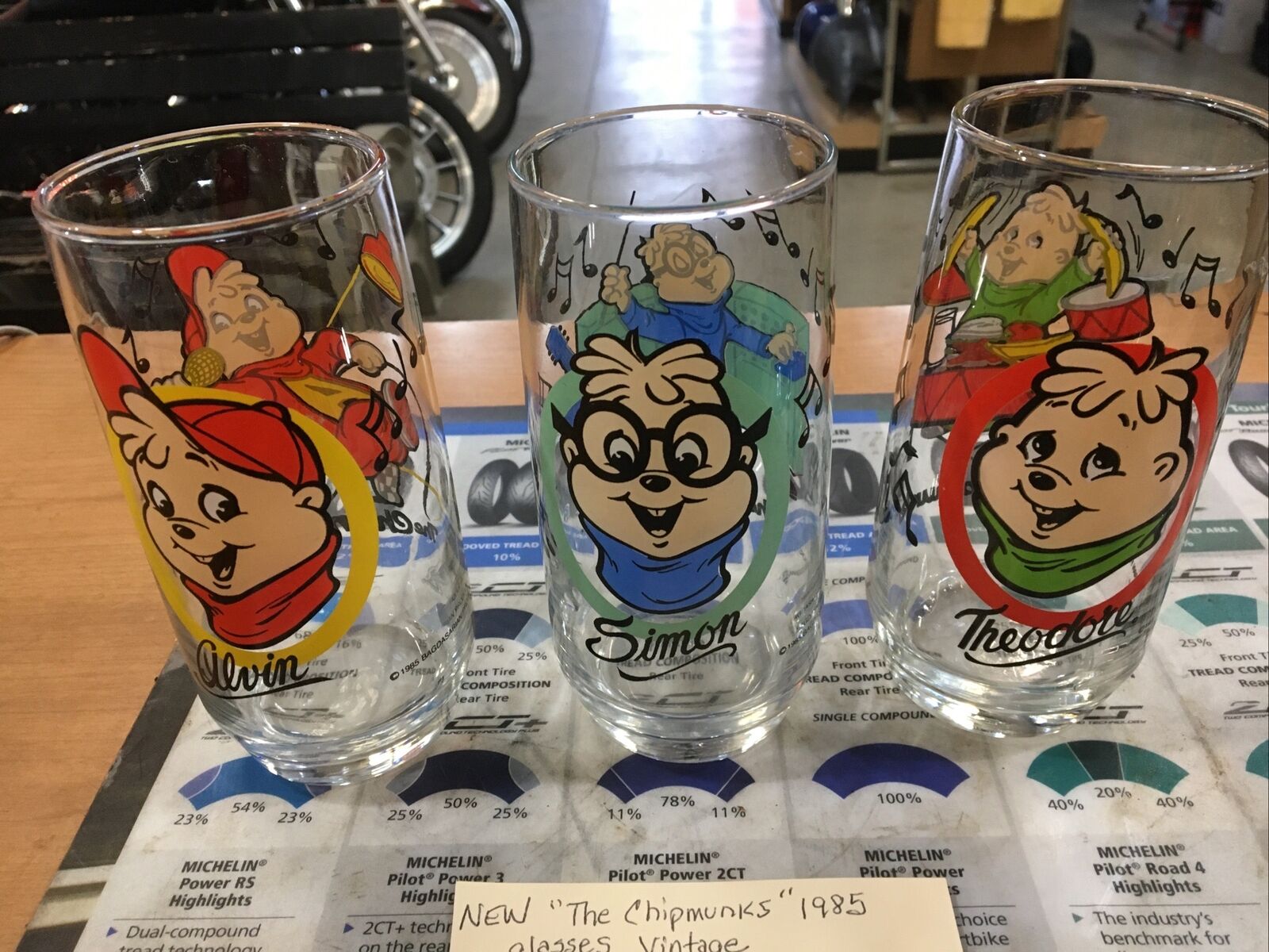 The Chipmunks Vintage Glasses 1985