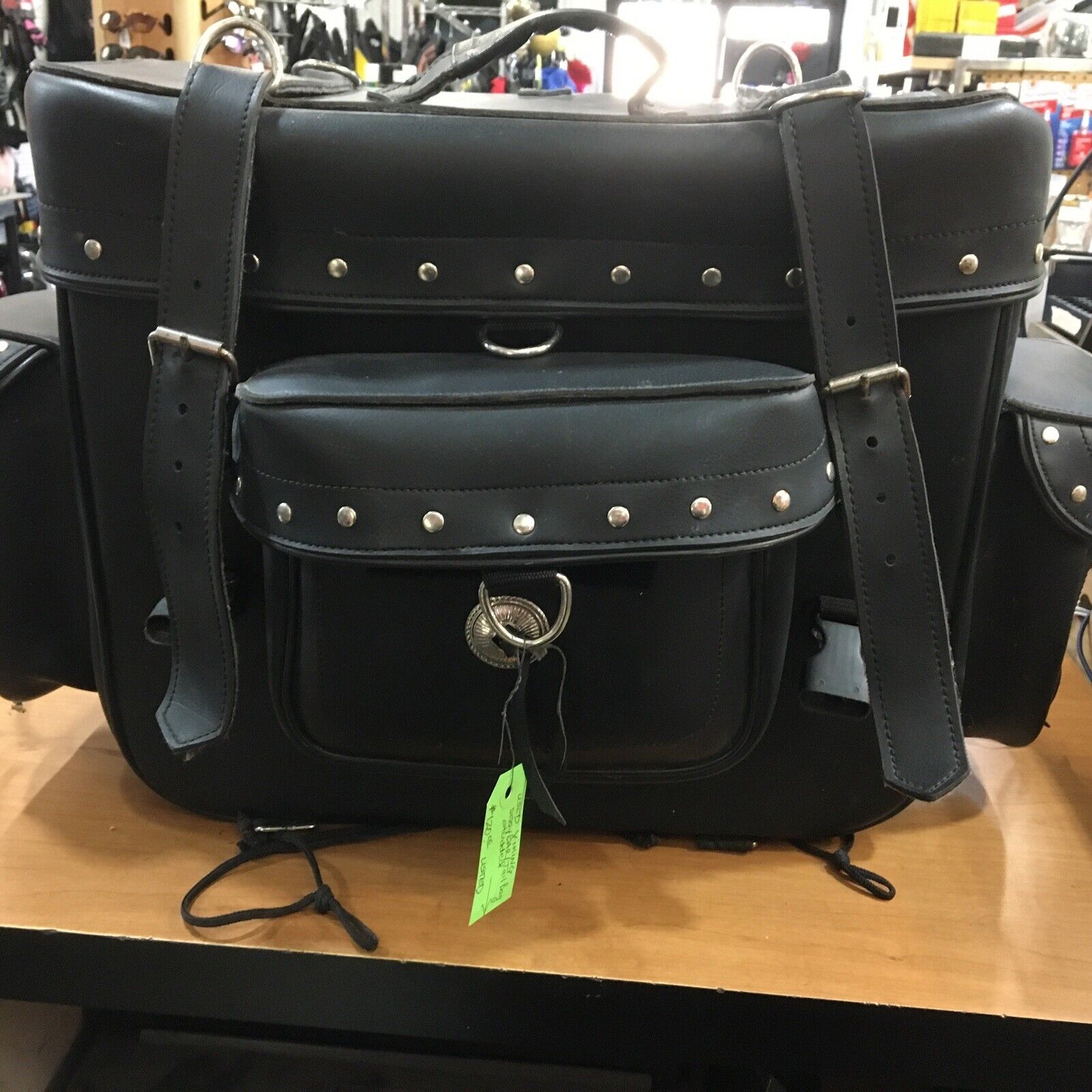 Viking sissybar/ tail bag studded