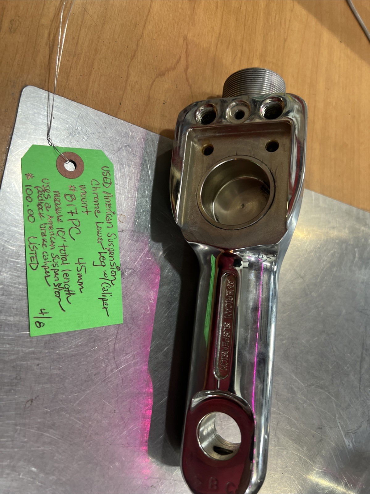 American Suspension Chrome Lower Leg W/Caliper Mount #B17PC