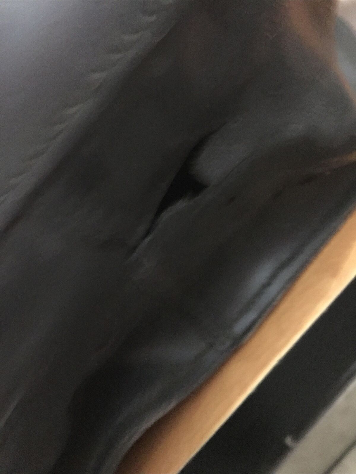 Black Leather Throw Over Saddlebags