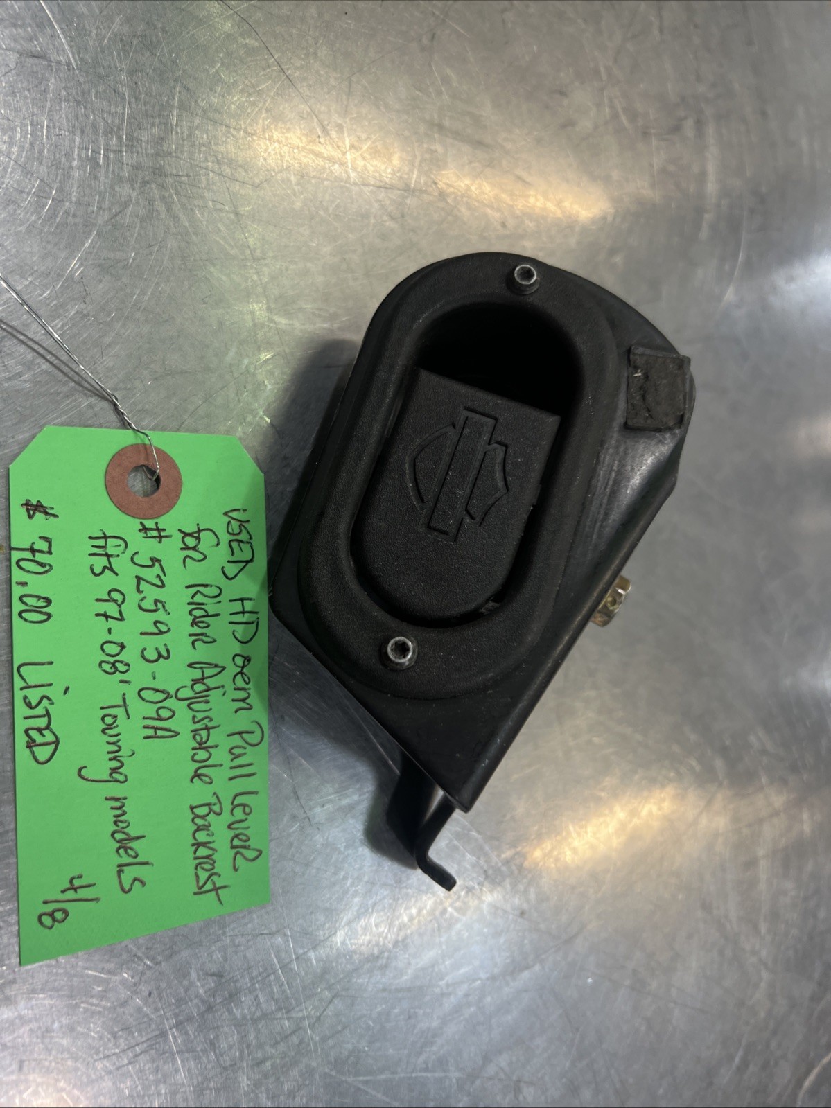 Harley Davidson oem Pull Lever For Rider Adjustable Backrest #52593-09A