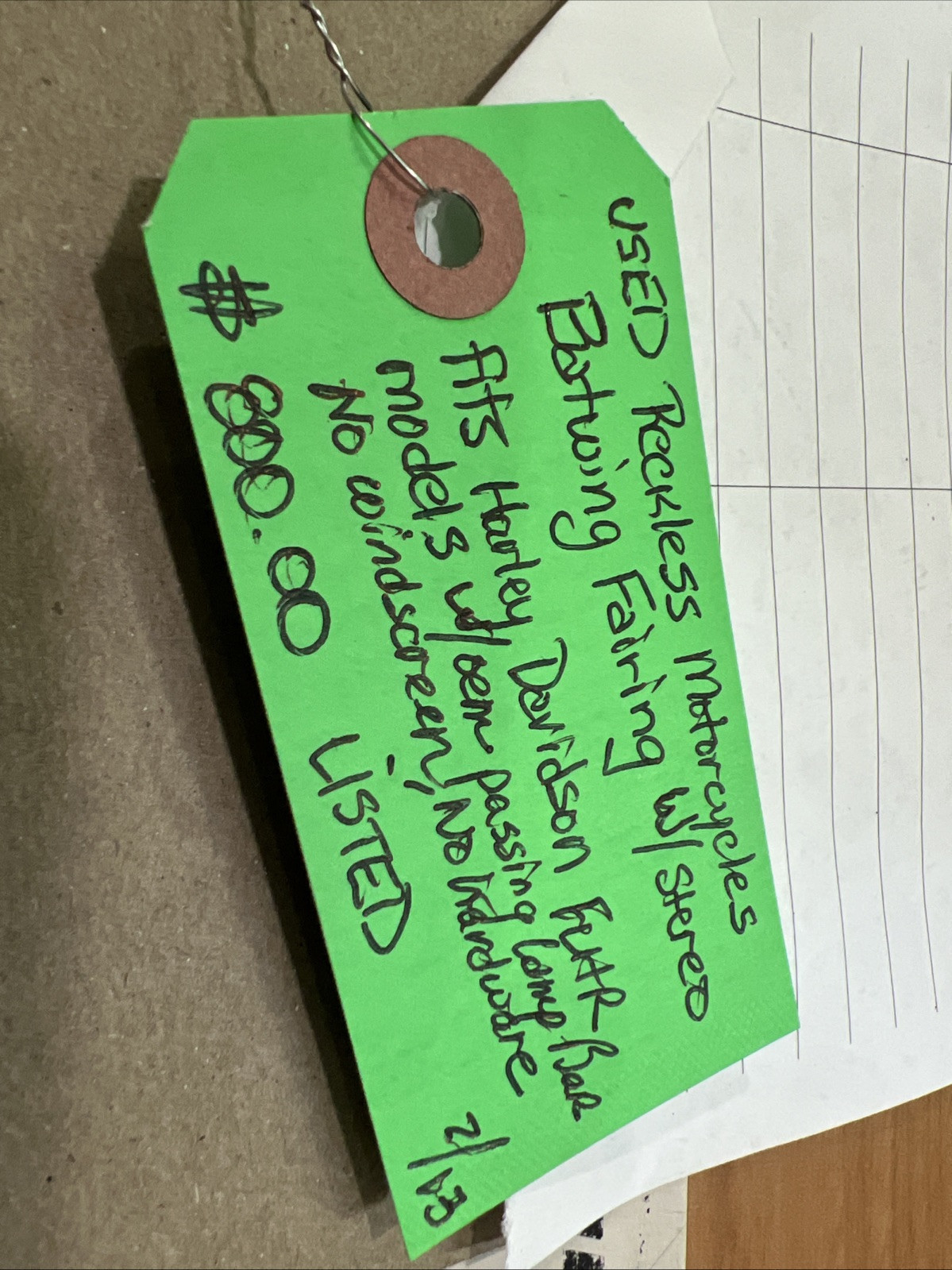 Reckless Motorcycles Batwing Fairing W/Stereo