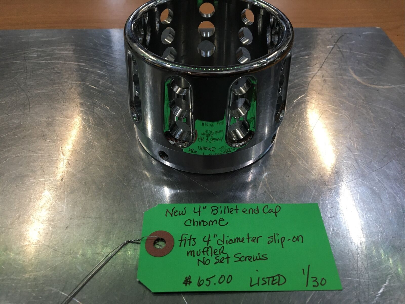 4” Exhaust Billet End Cap Chrome