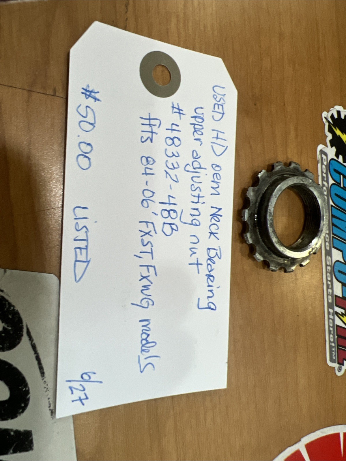 Harley Davidson oem Neck Bearing Upper Adjusting Nut #48332-48B