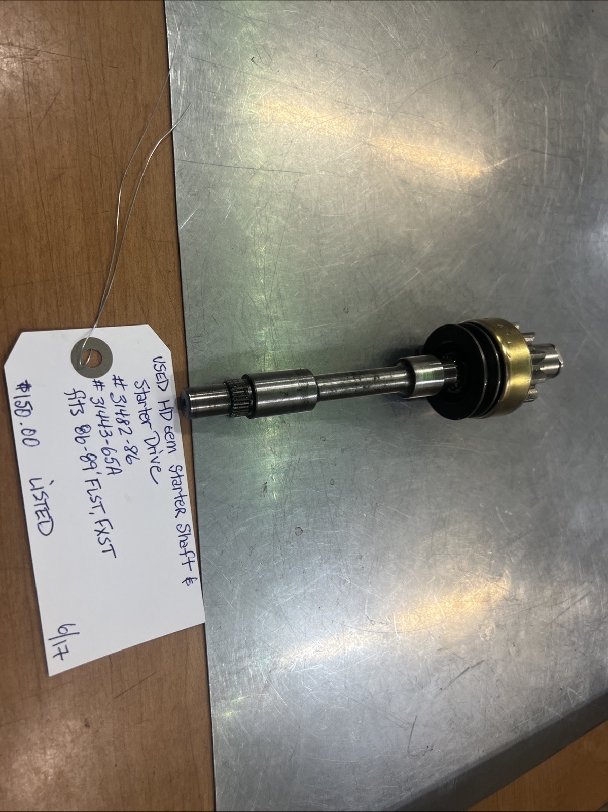 Harley Davidson oem Starter Shaft & Starter Drive #31482-86/31443-65A