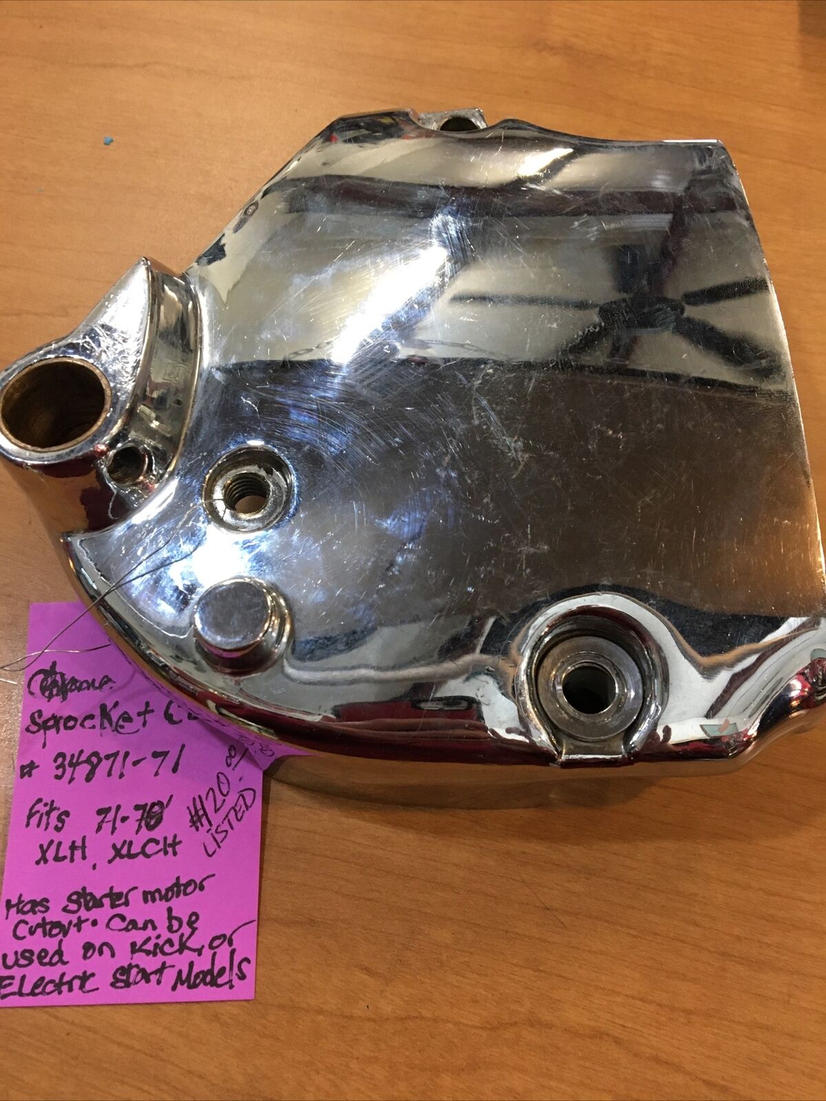 Chrome Kick Start/electric Start Sprocket Cover #34871-71