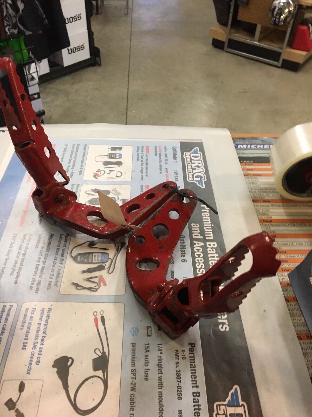 Custom Chopper Or Tractor Footpegs With Brackets