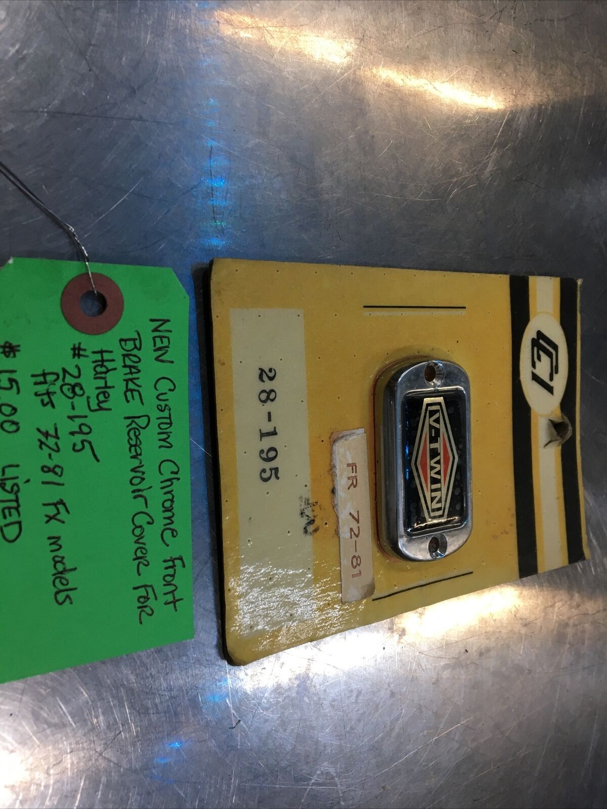 Custom Chrome Front Brake Reservoir Cover For Harley #28-195