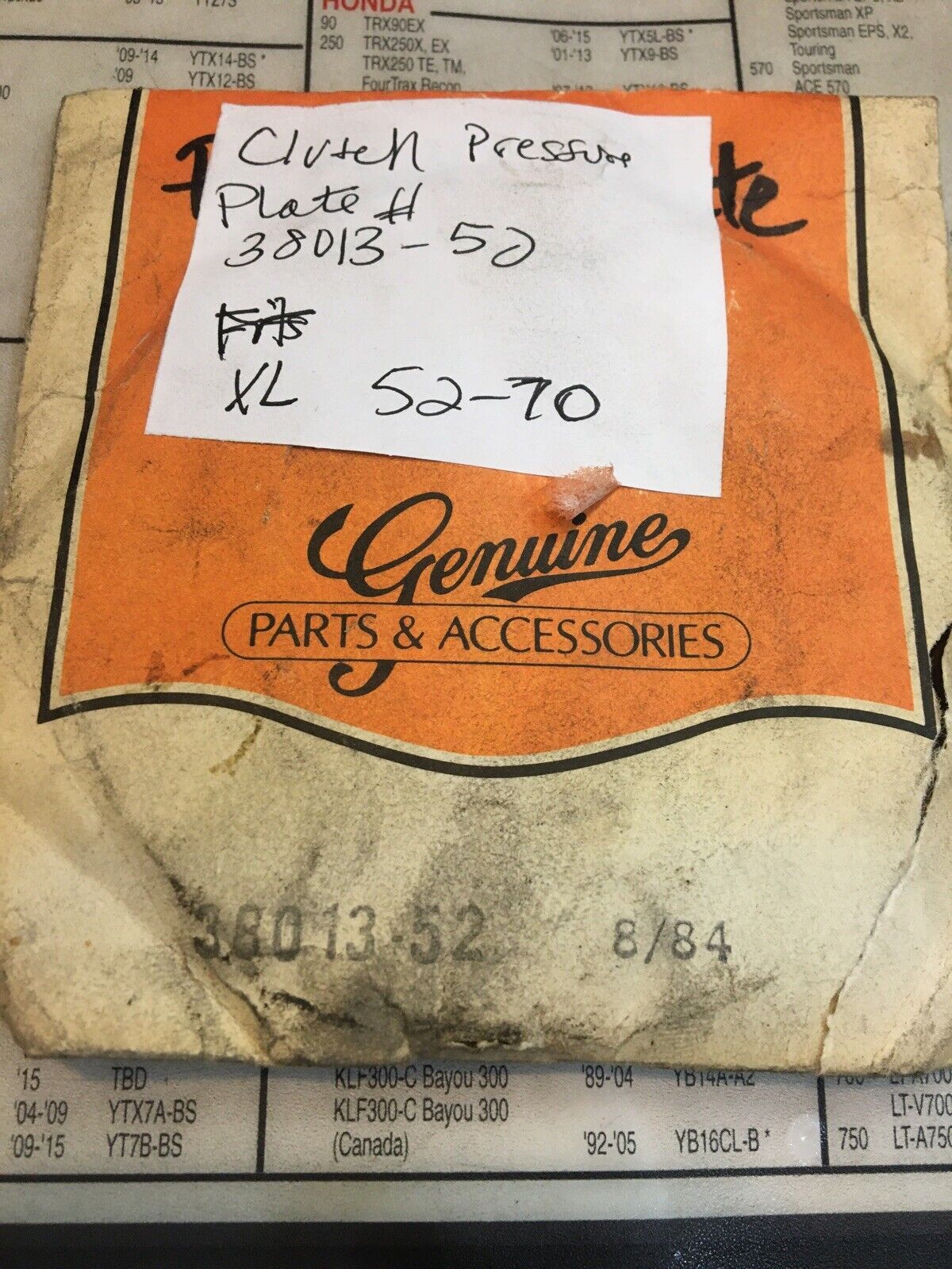 Harley Davidson OEM Outer Clutch Pressure Plate #38013-52