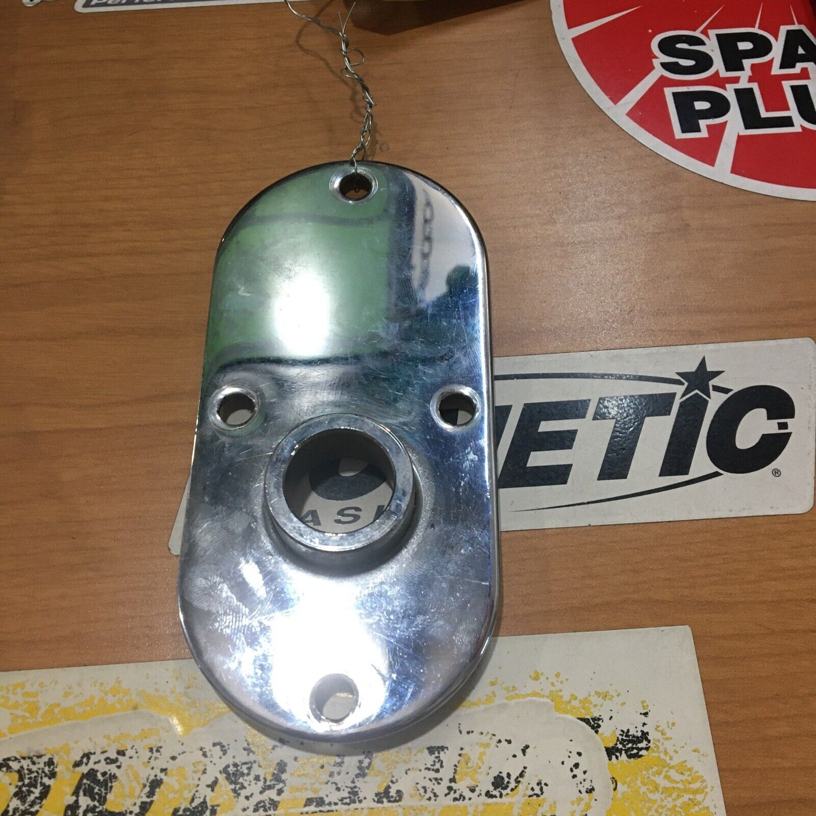 Harley Davidson OEM chrome inspection cover with shifter hole #60529-90A