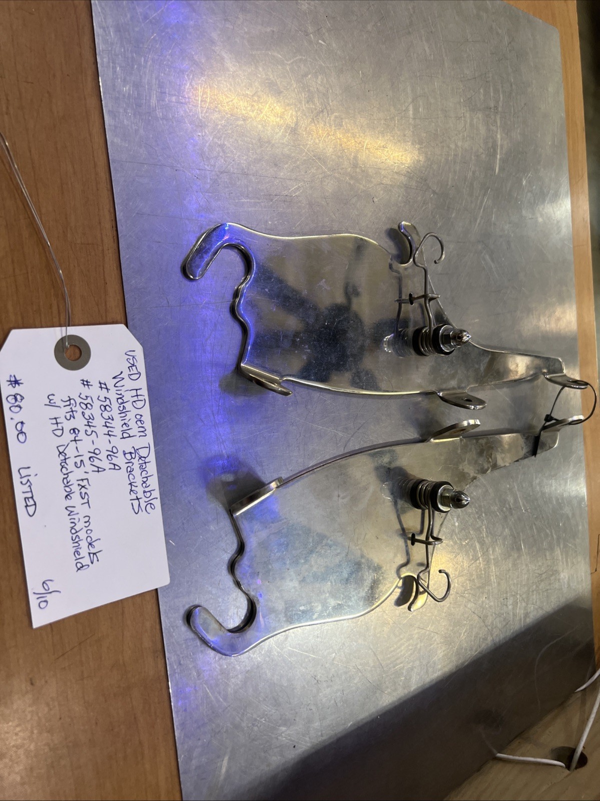 Harley Davidson oem Detachable Windshield Brackets #58344-96A/58345-96A