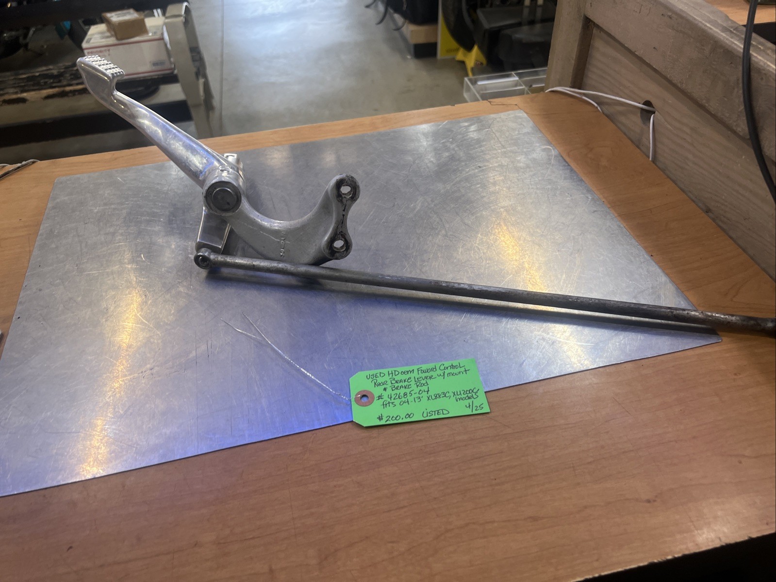 Harley Davidson oem Forward Control Rear Brake Lever W/mount and Rod #42685-04