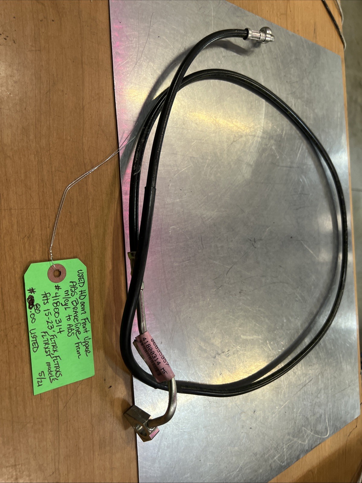 Harley Davidson oem Front Upper ABS Brake Line From M/Cyl To ABS #41800314