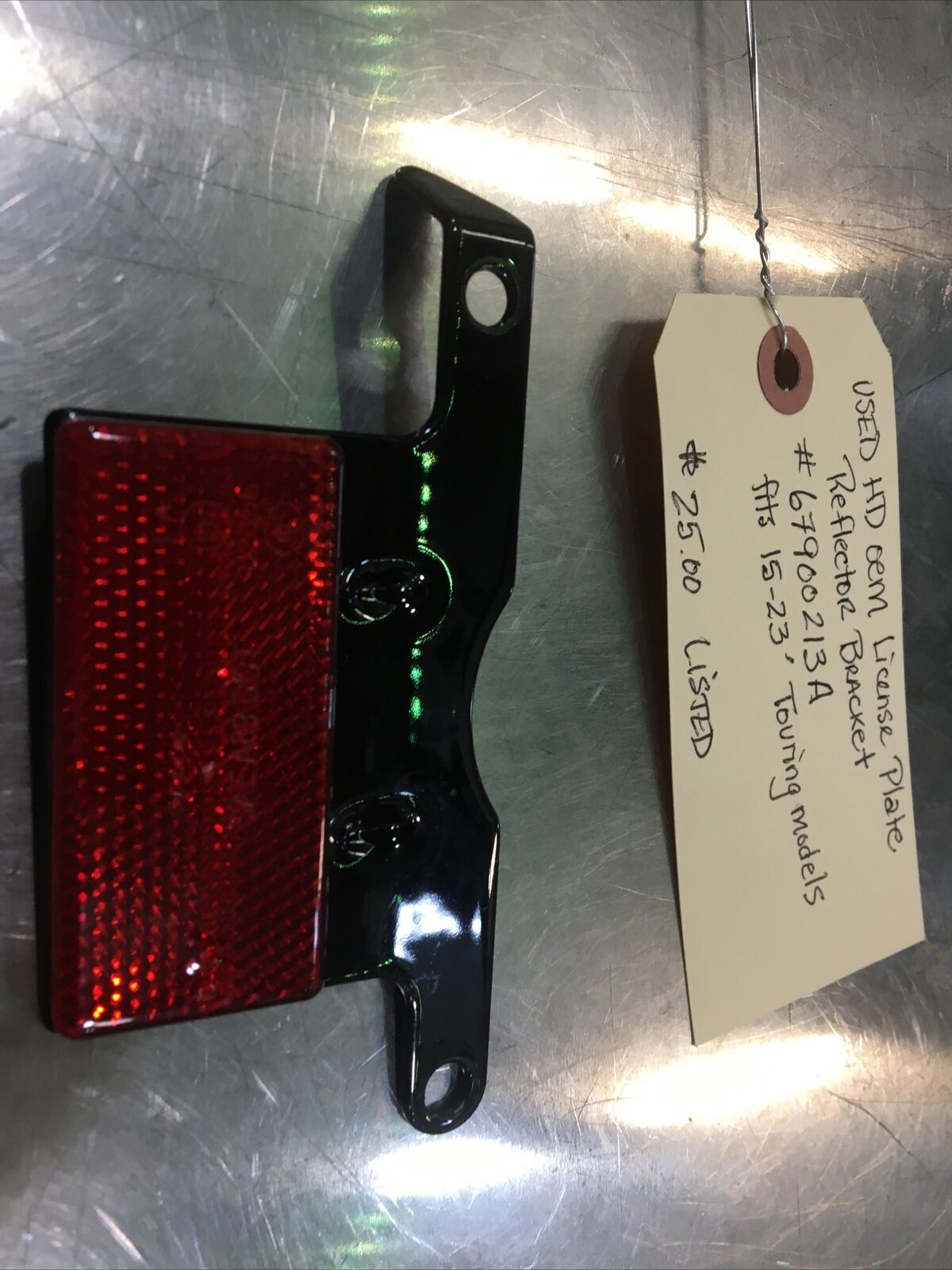 Harley Davidson oem License Plate Reflector Bracket #67900213A