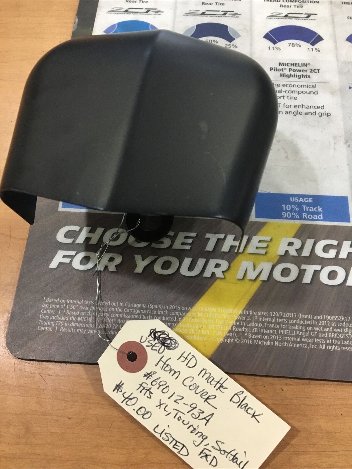 Harley Davidson oem Matte Black Horn Cover #69012-93A