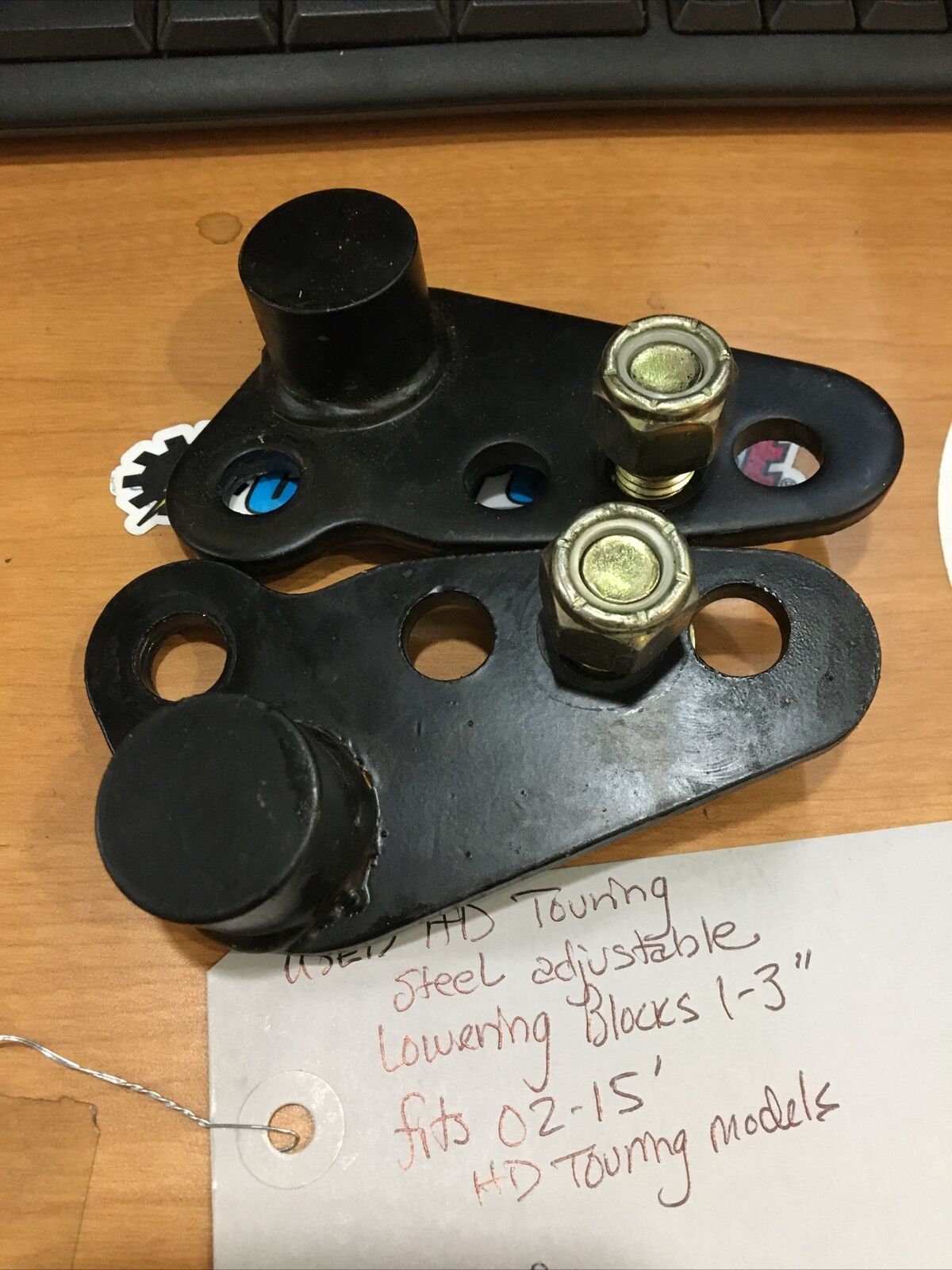 Harley Davidson steel adjustable lowering blocks