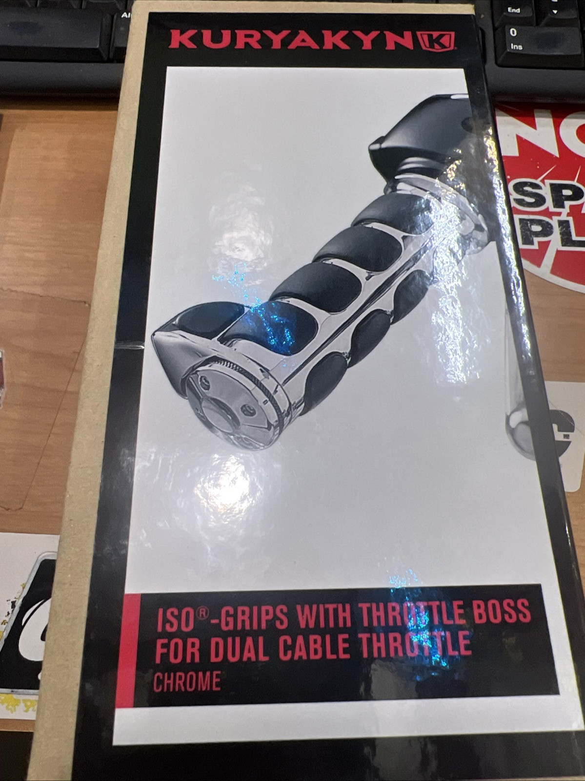 Kuryakyn ISO-Grips Chrome W/Throttle Boss #0630-0182