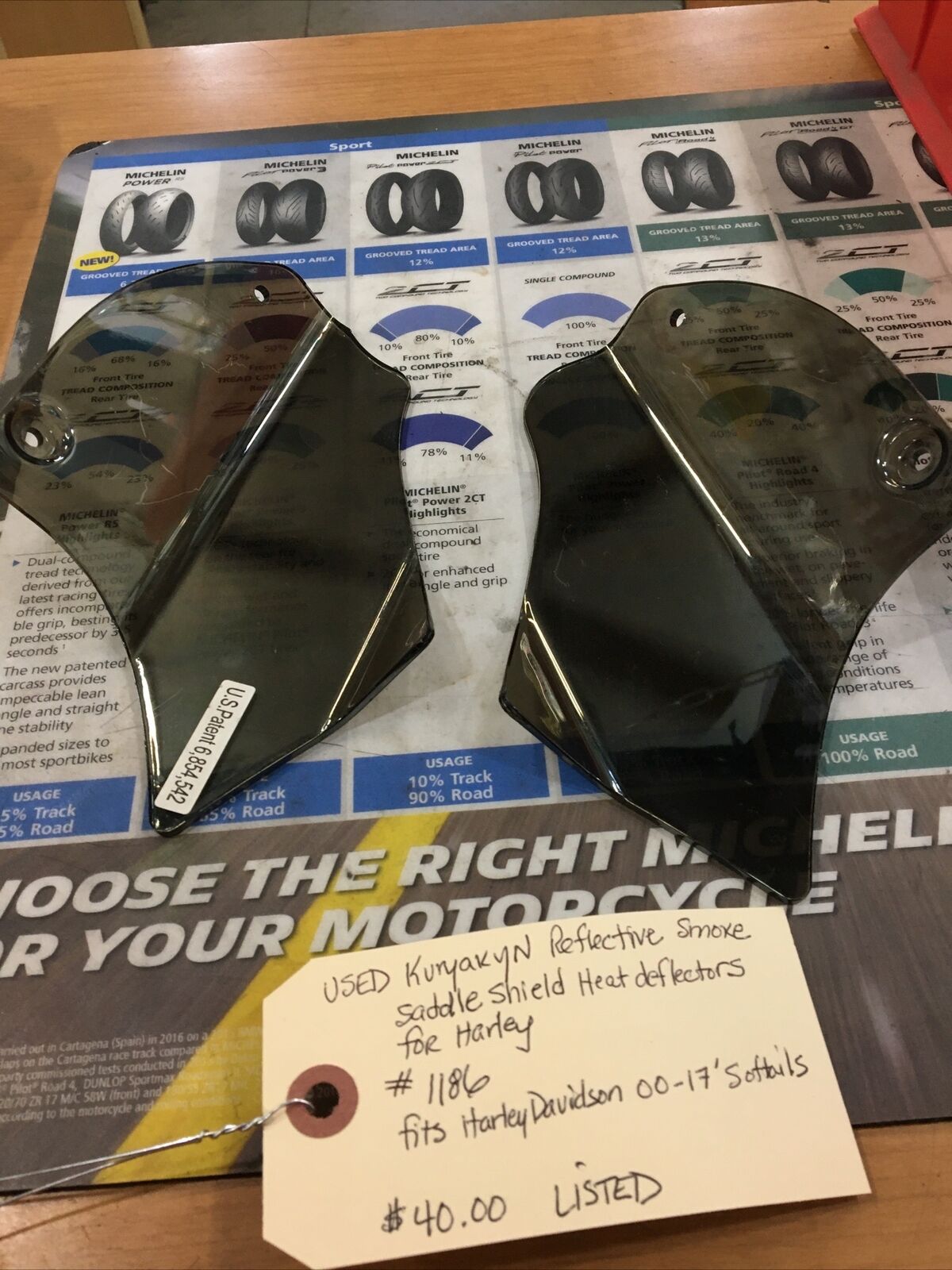 Kuryakyn Reflective Smoke Saddle Shield Heat Deflectors #1186