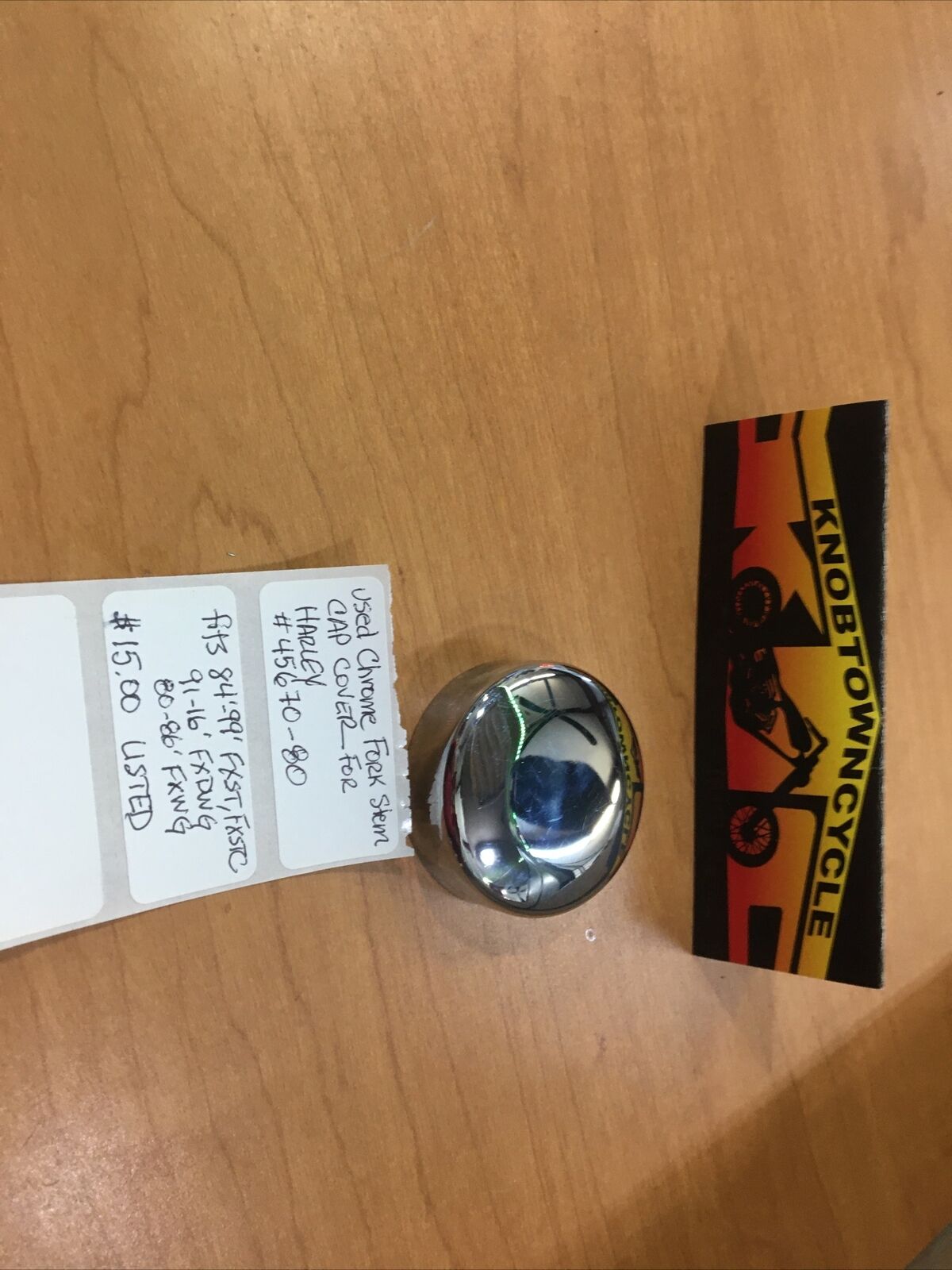 Chrome Fork Stem Cap Cover For Harley #45670-80