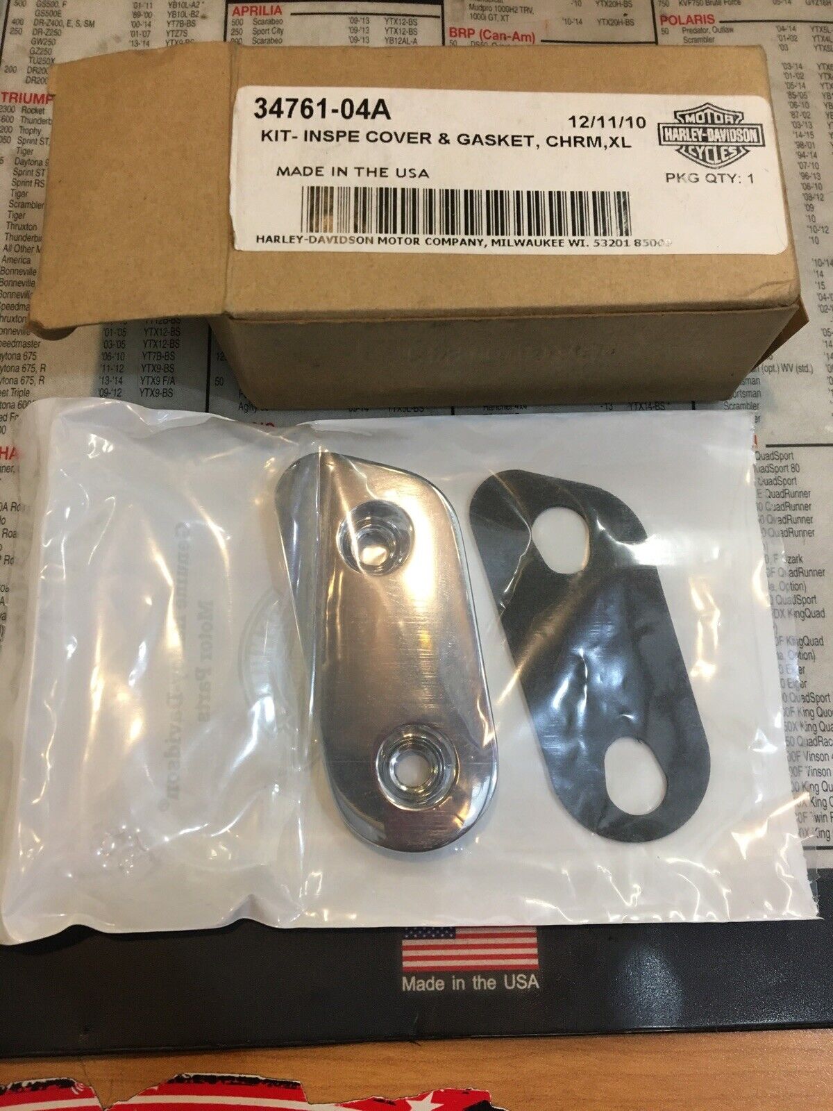 Harley Davidson OEM Chain Inspection Cover Chrome #34761-04A