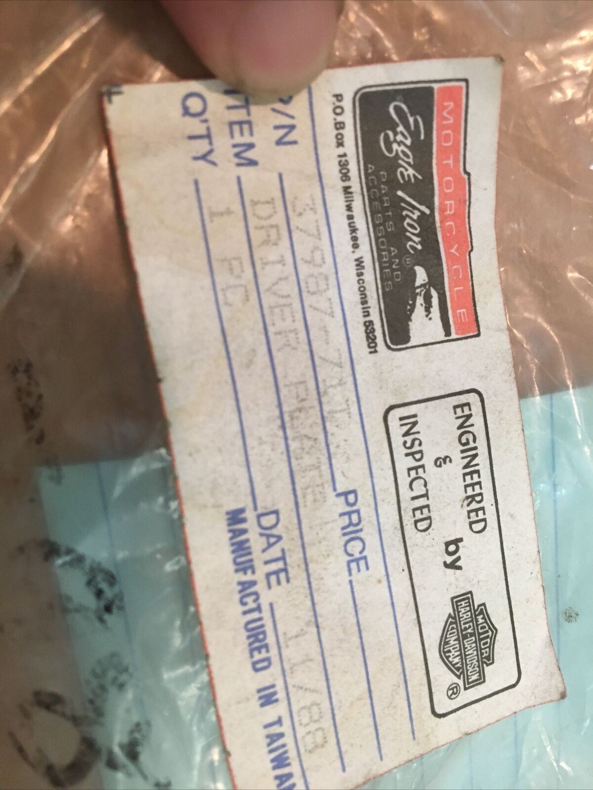 Harley Davidson OEM Eagle Iron outer drive plate #37987-71T