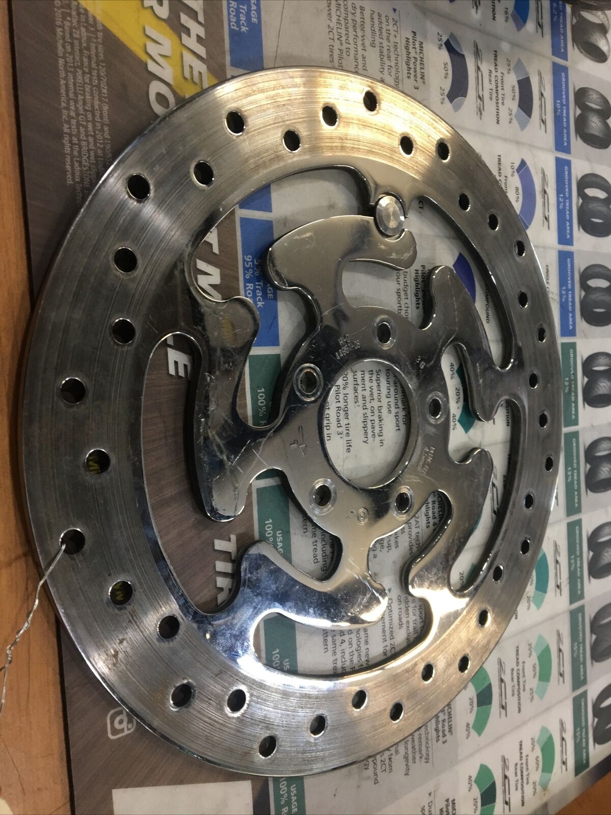 Harley Davidson Oem Chrome LH Front Brake Rotor #44951-08