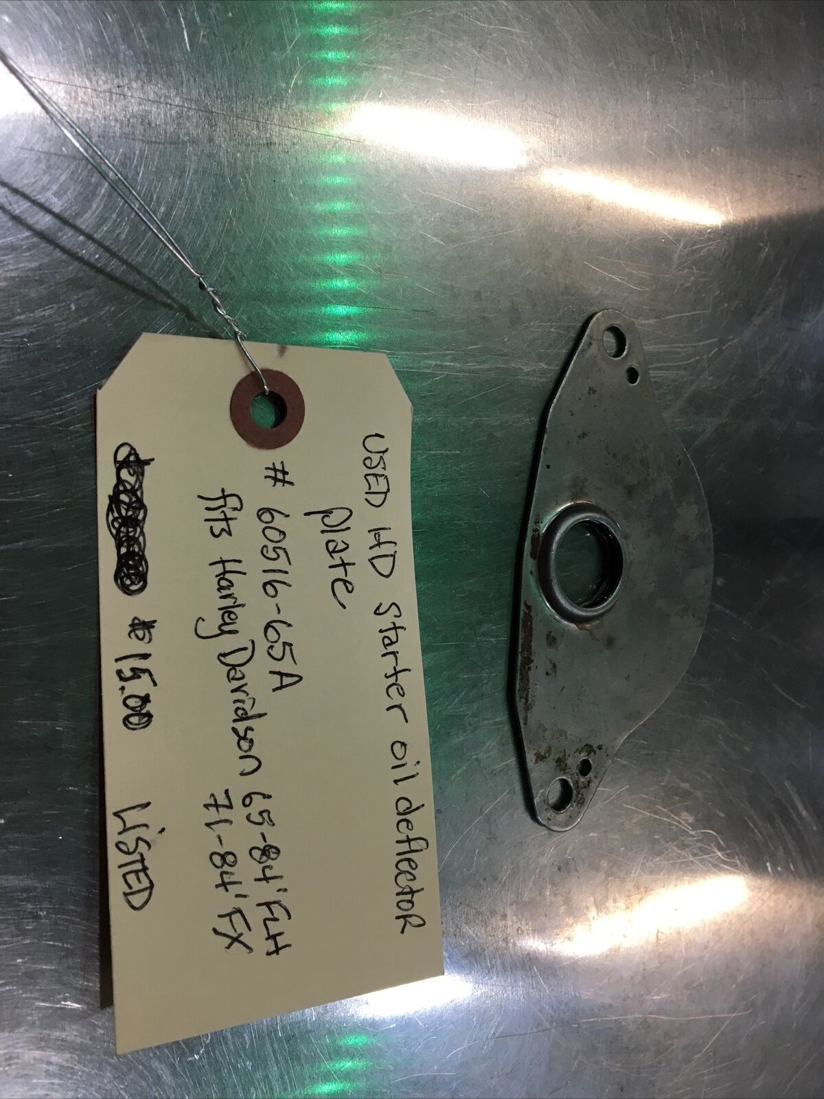 Harley Davidson Starter Oil Deflector Plate #60516-65A