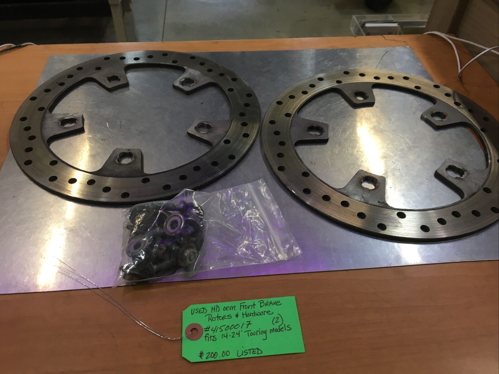 Harley Davidson oem Front Brake Rotors And Hardware #41500017