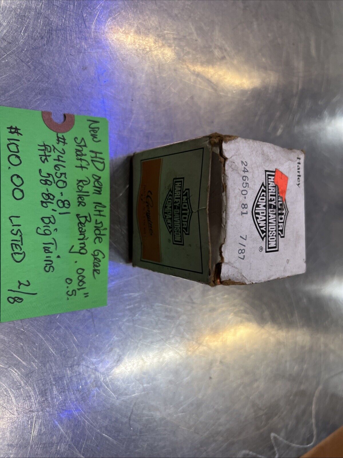 Harley Davidson oem RH Side Gear Shaft Roller Bearing .0001” O.S. #24650-81