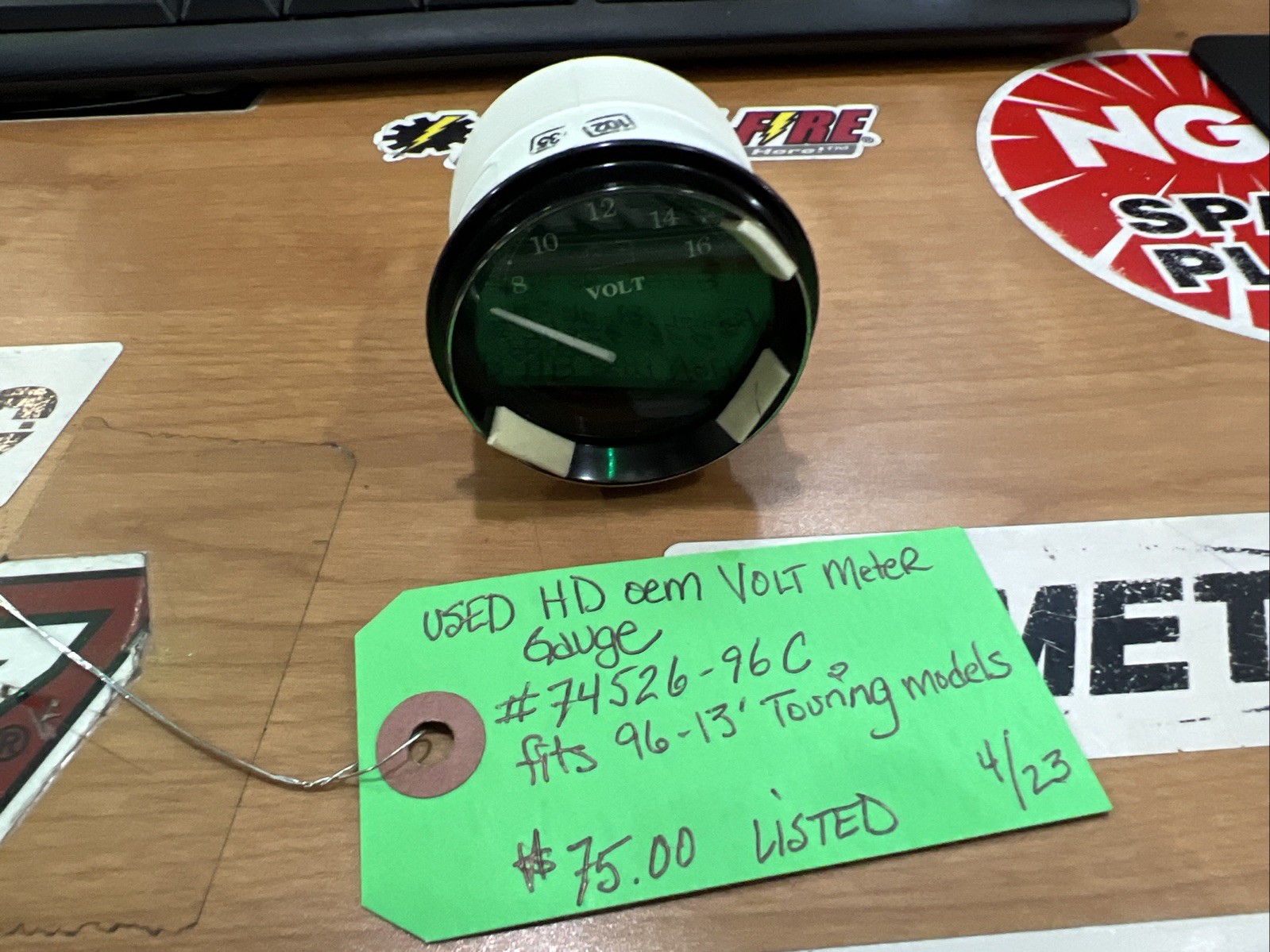 Harley Davidson oem Volt Meter Gauge #74526-96C