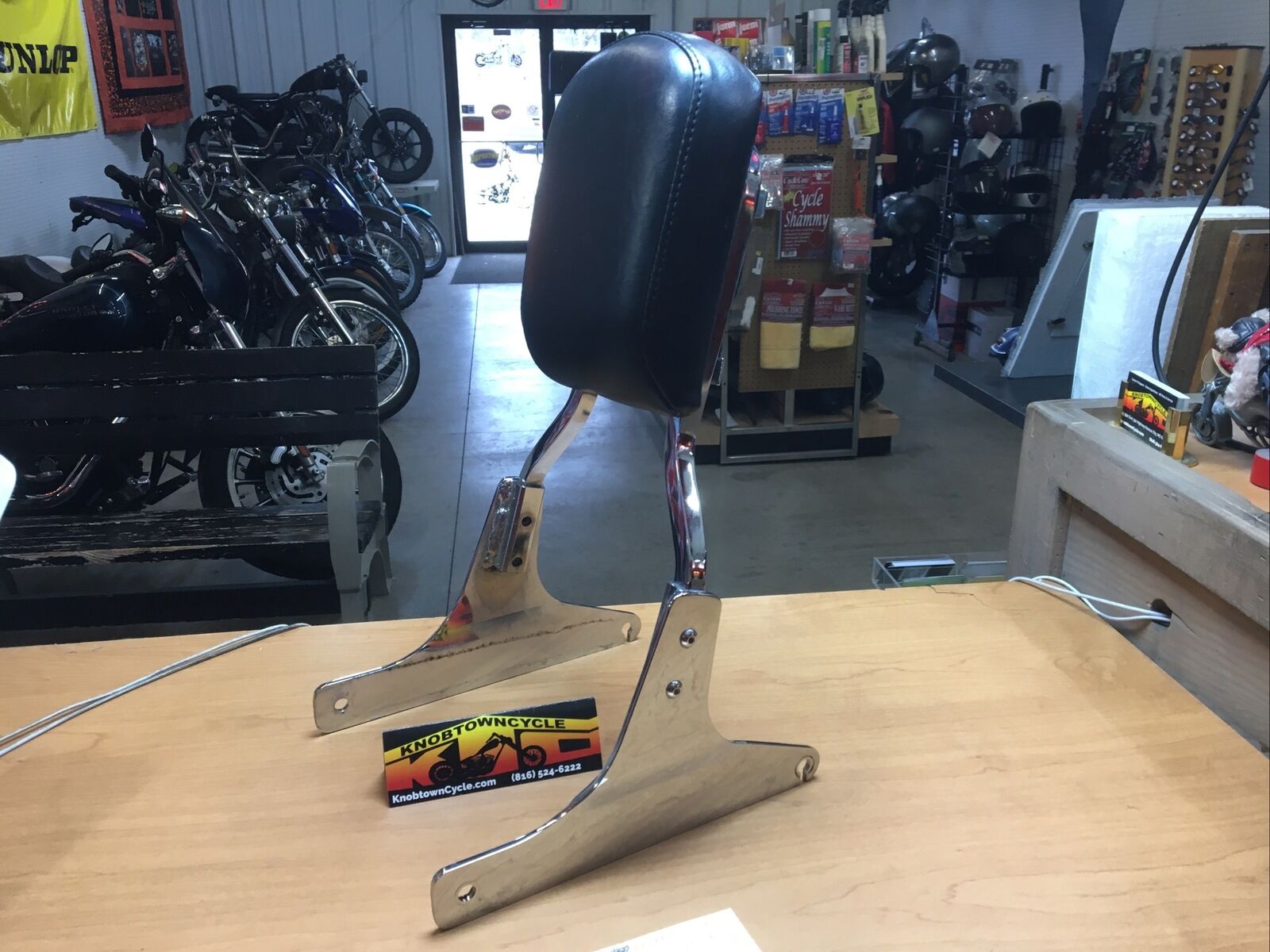 Khrome Werks Chrome Rigid Mounted Sissy Bar And Pad For Harley