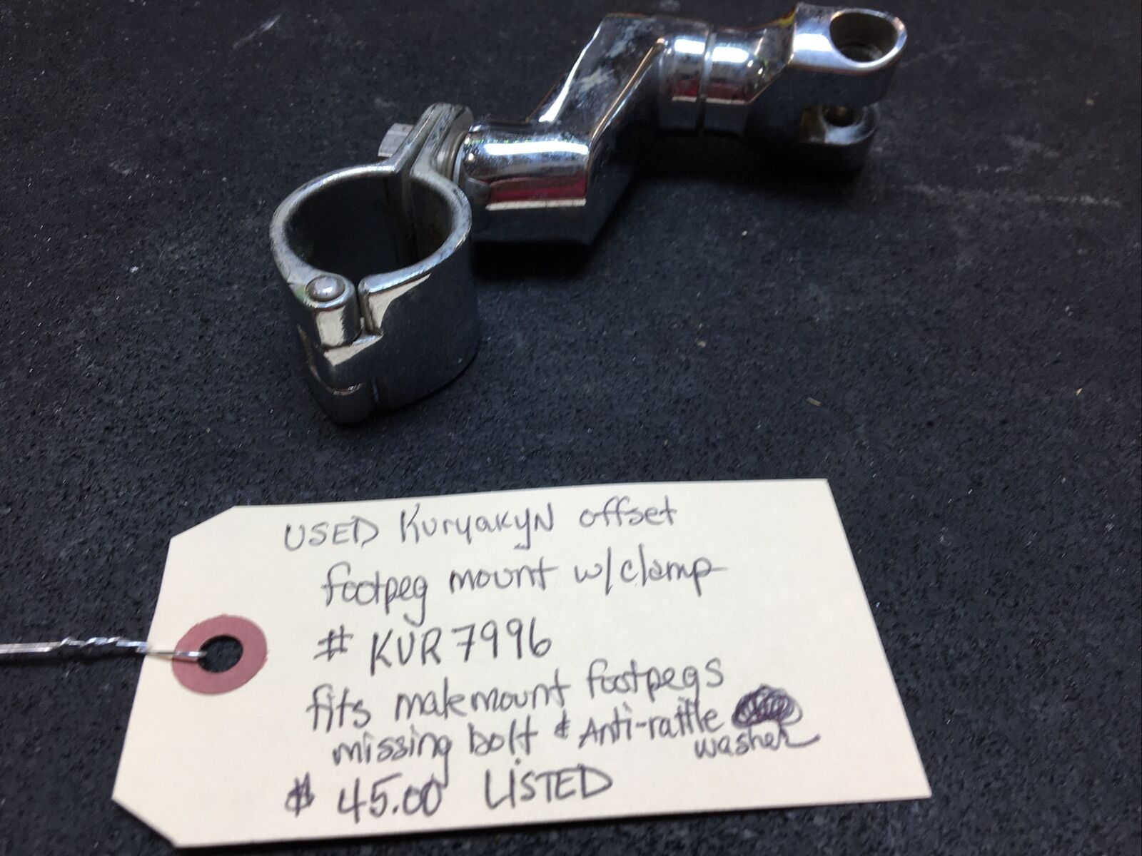 Kuryakyn Offset Footpeg Mount With Clamp #KUR7996