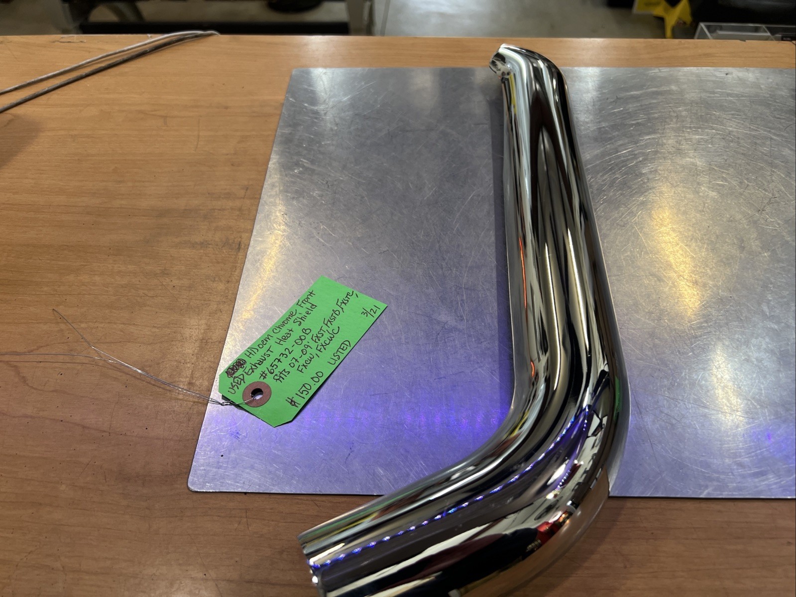 Harley Davidson oem Chrome Front Exhaust Heat Shield #65732-00B