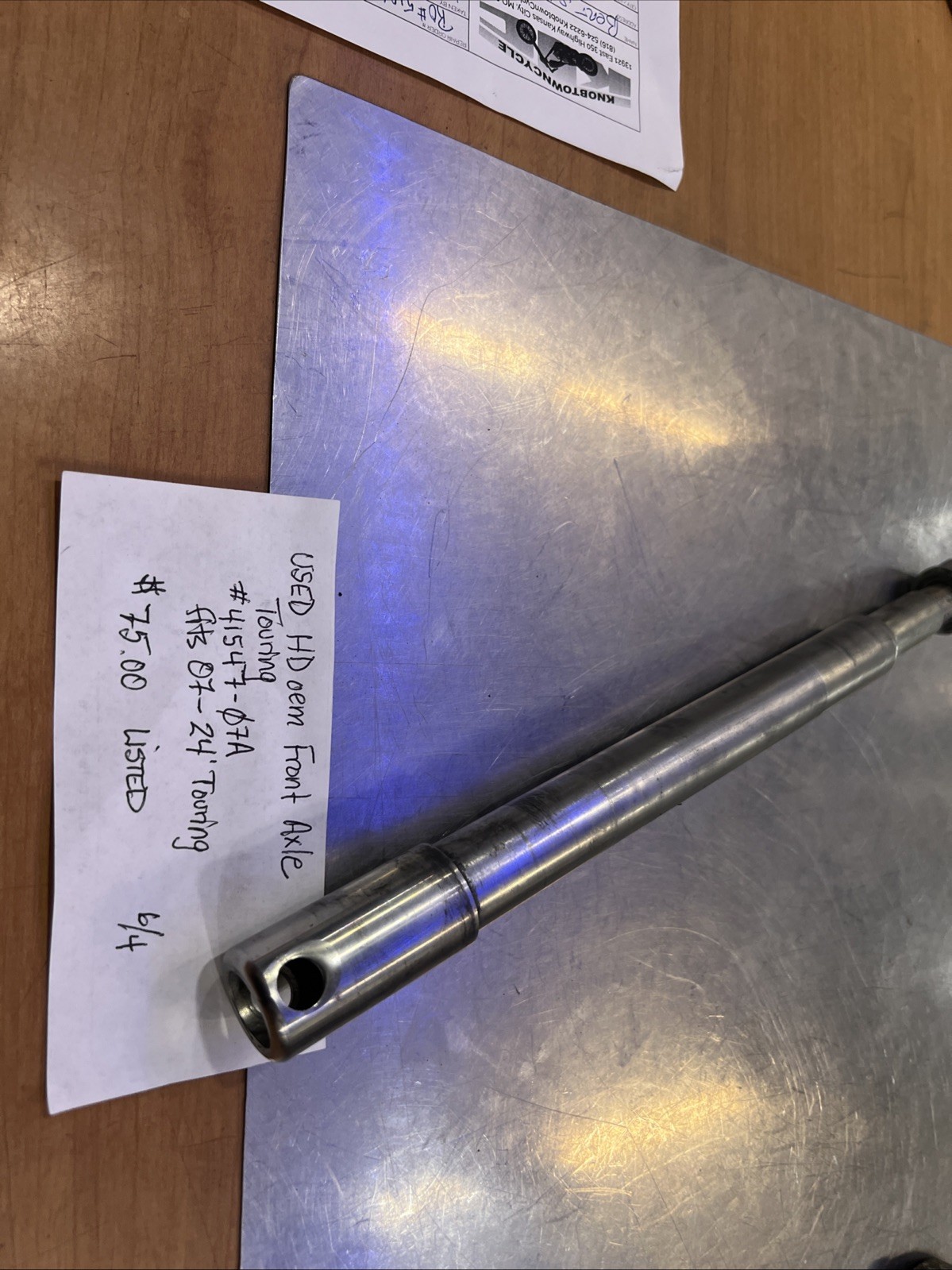 Harley Davidson oem Front Axle Touring #41547-07A