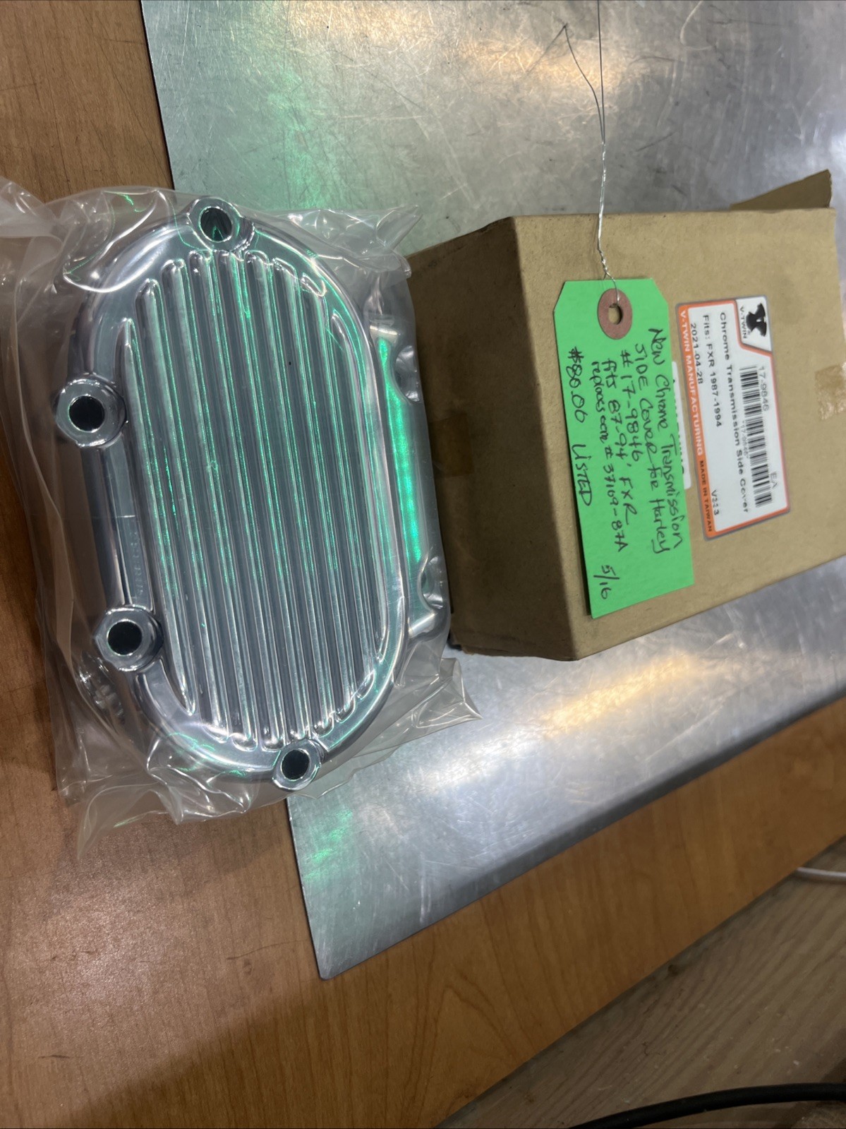 Chrome Transmission Side Cover For Harley #17-9846