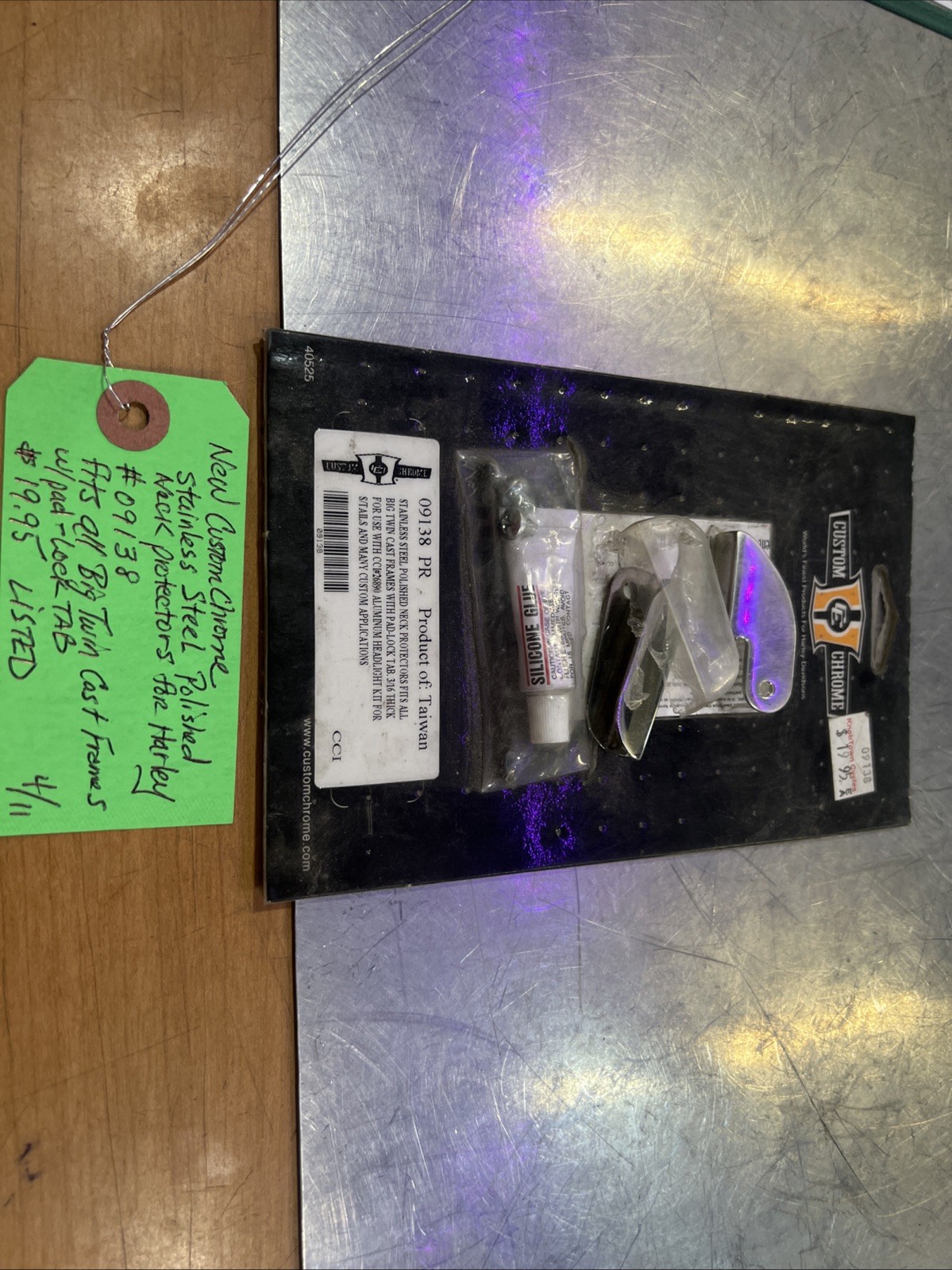 Custom Chrome Stsinless Neck Protectors For Harley #09138