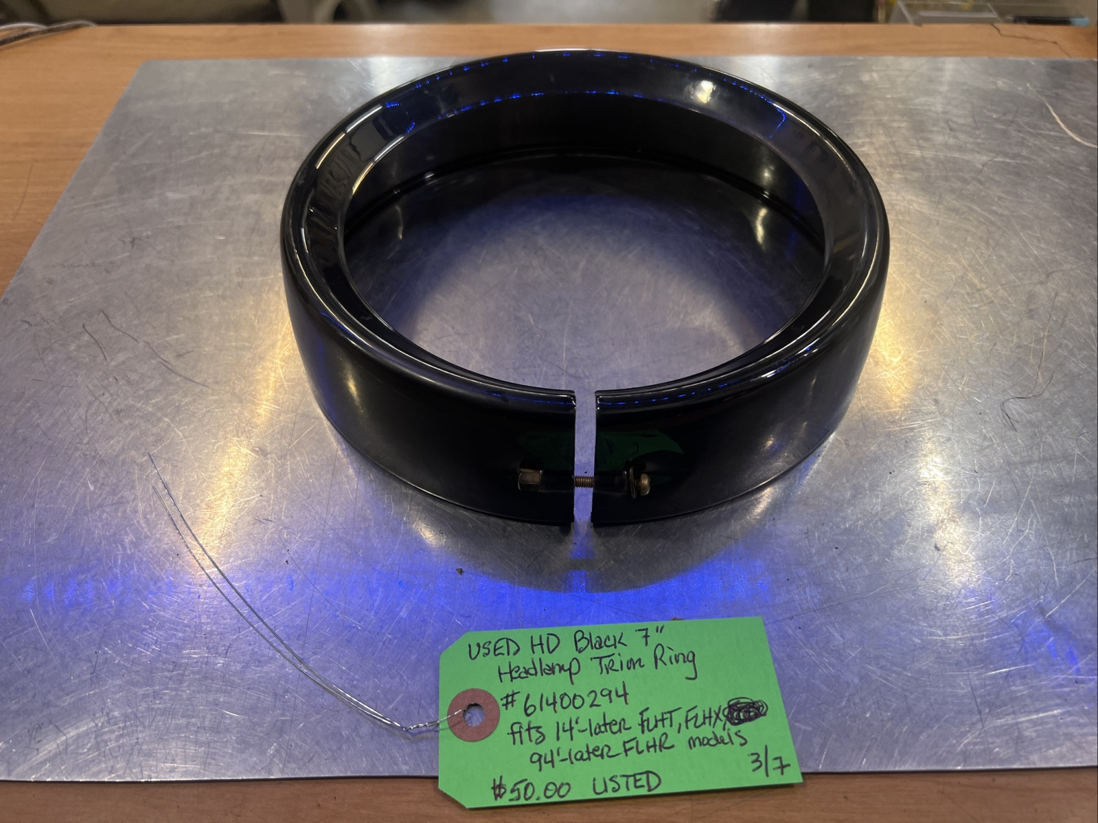 Harley Davidson Black 7” Headlamp Trim Ring #61400294