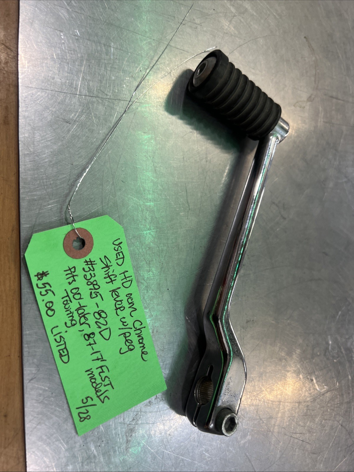 Harley Davidson oem Chrome Shift Lever W/Peg #33895-82D