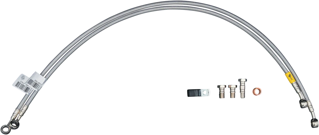 BRAKE LINE FRONT AND REAR KIT STAINLESS 6 LINE