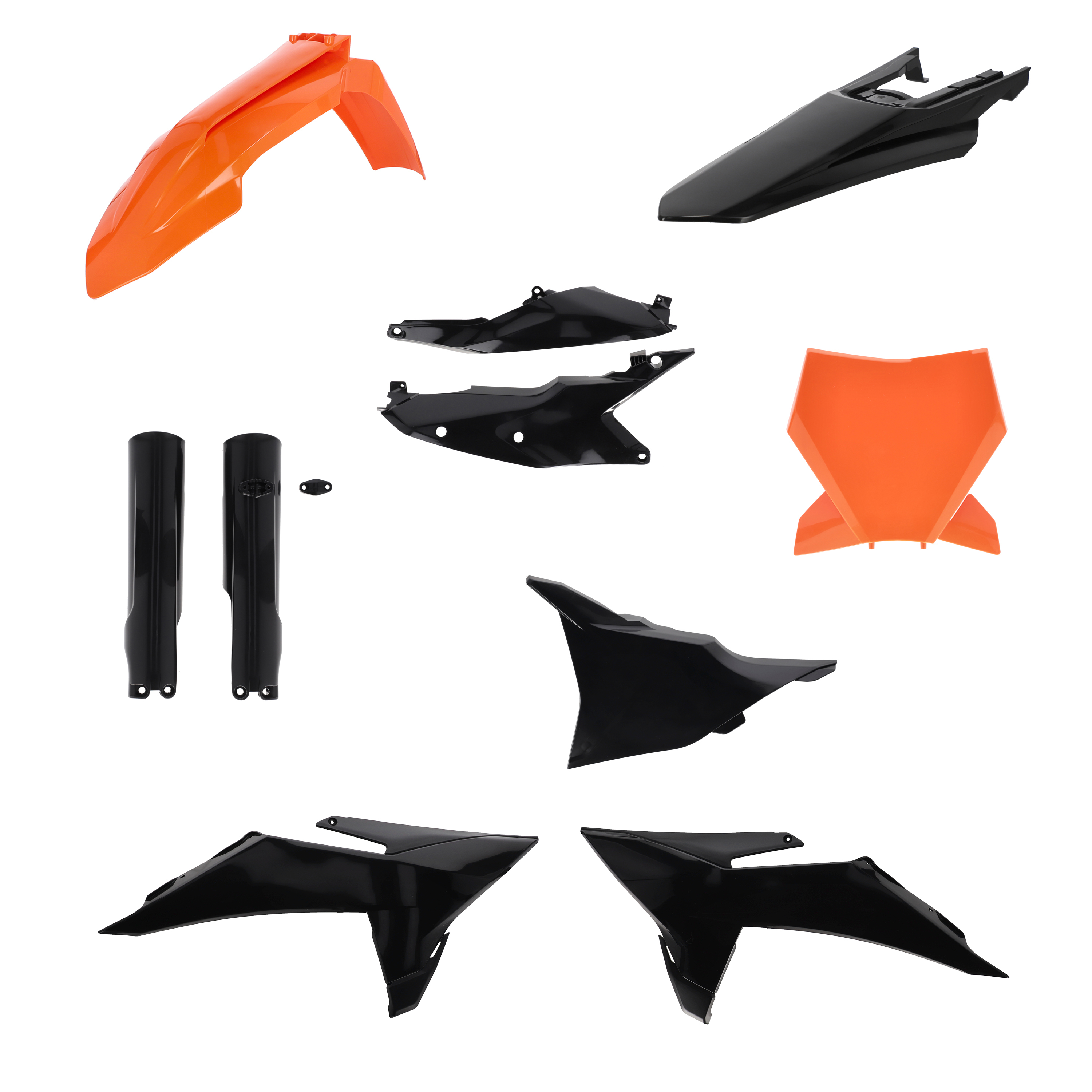 PLASTIC KIT- FULL KTM BLACK ORANGE