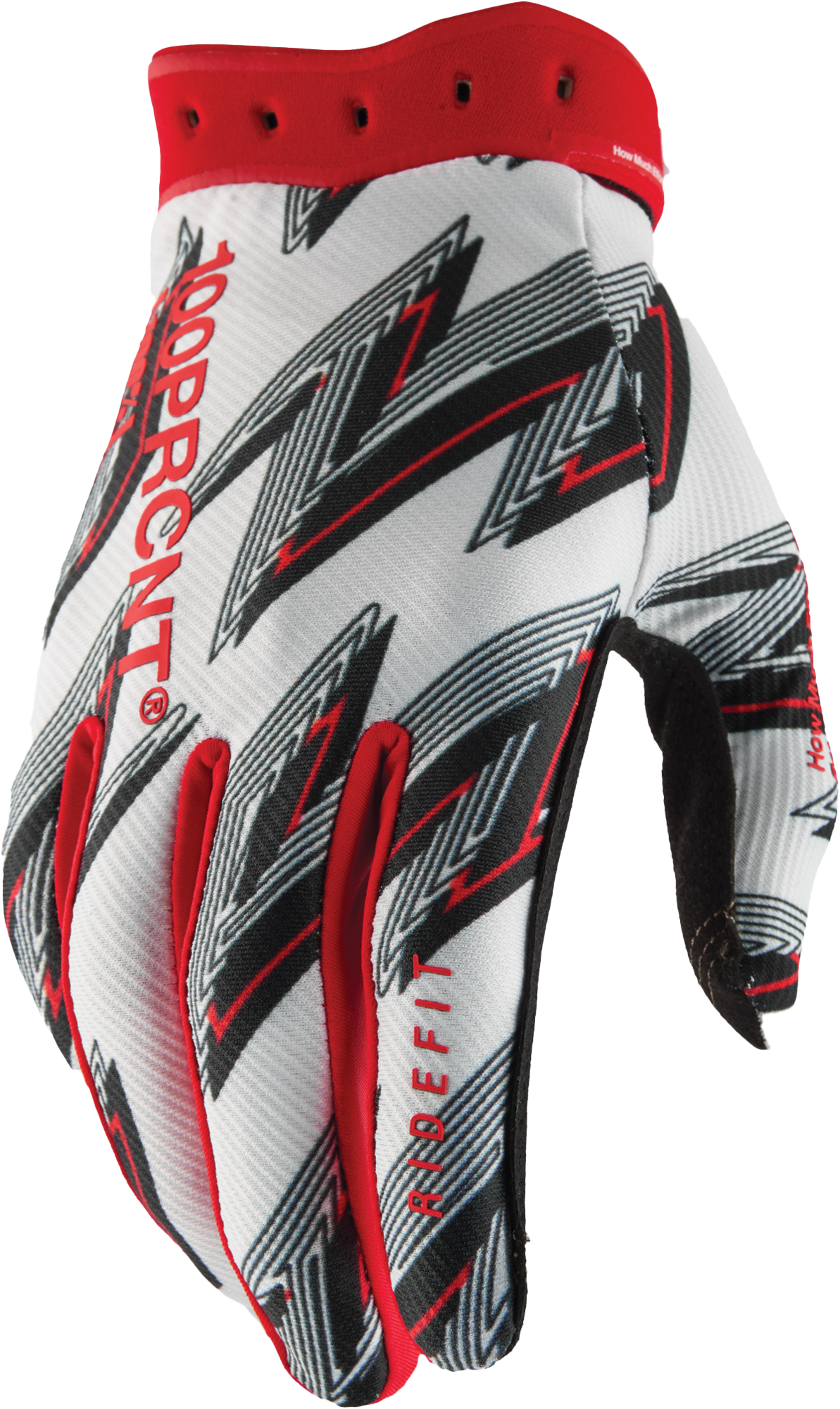 RIDEFIT GLOVES WHITE/RED MD