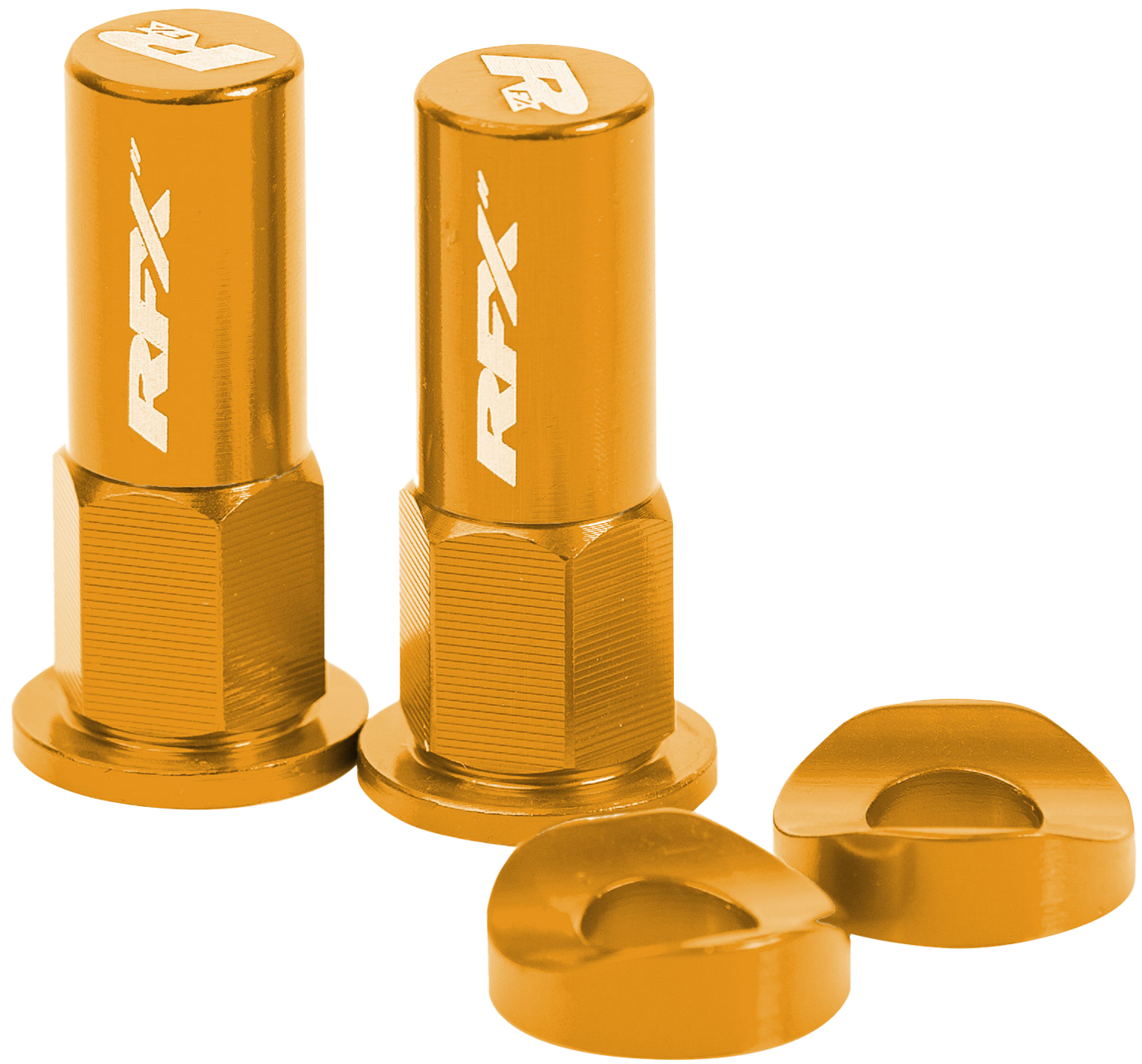 RIM LOCK NUTS & WASHERS 2PCS YELLOW