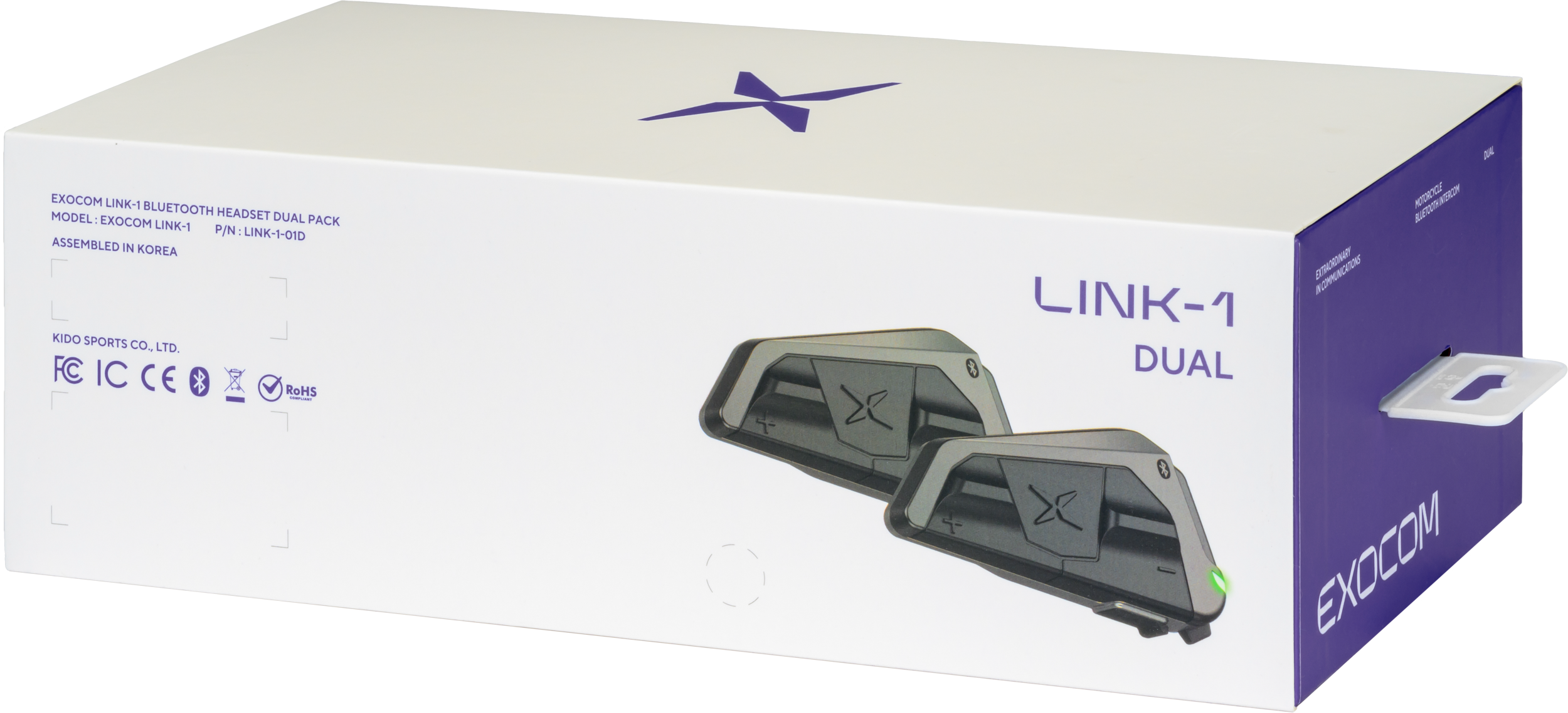 EXOCOM LINK-1 BLUETOOTH COMMUNICATOR (DUAL PACK)