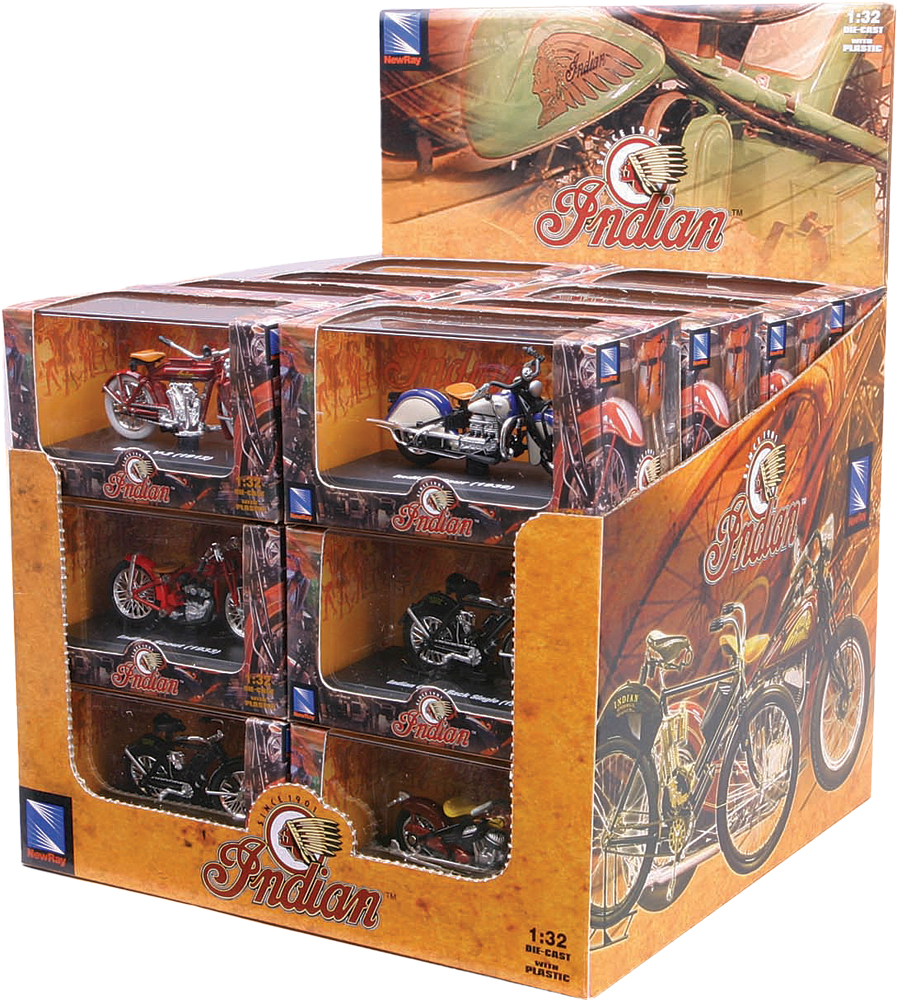 REPLICA 1:32 SPORT SCOUT SET ASSORTED INDIAN MODELS