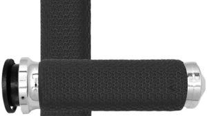 AVON MEMORY FOAM GRIPS 1.5" LARGE CHROME INDIAN TOURING