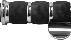 AVON AIR CUSHIONED GRIPS W/CABLE THROTTLE BOSS CHROME