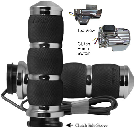 AVON AIR CUSHION FBW HEATED GRIPS 15-UP FLTR CHROME