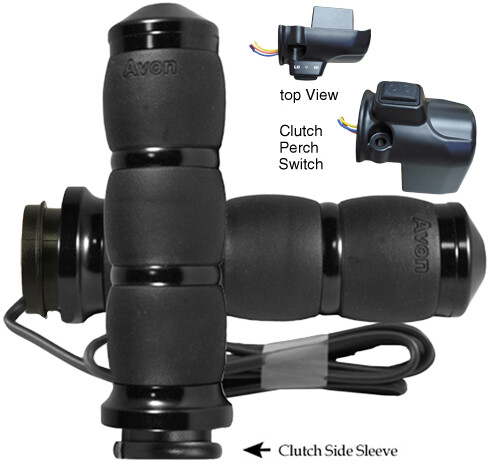 AVON VELVET AIR FBW HEATED GRIPS 15-UP FLTR BLACK