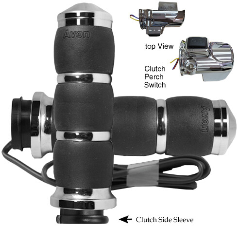 AVON VELVET AIR FBW HEATED GRIPS 15-UP FLTR CHROME