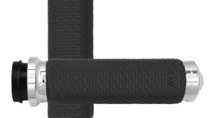 AVON FLY BY WIRE THROTTLE MEMORY FOAM GRIP CHROME